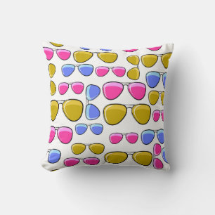 Seamless pattern with colorful fashion retro aviat cushion