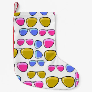 Seamless pattern with colorful fashion retro aviat small christmas stocking