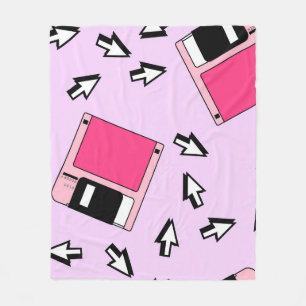 Seamless pattern with colorful floppy disk in vapo fleece blanket