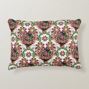 Seamless pattern with colorful hearts decorative cushion