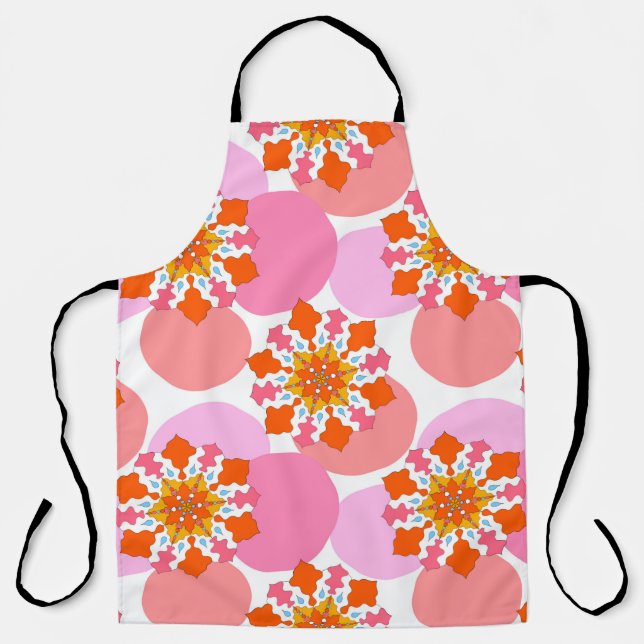 Seamless pattern with colorful mandalas. Bright te Apron (Front)