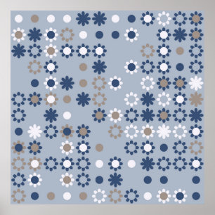 Seamless pattern with coloured elements,  vintage  poster