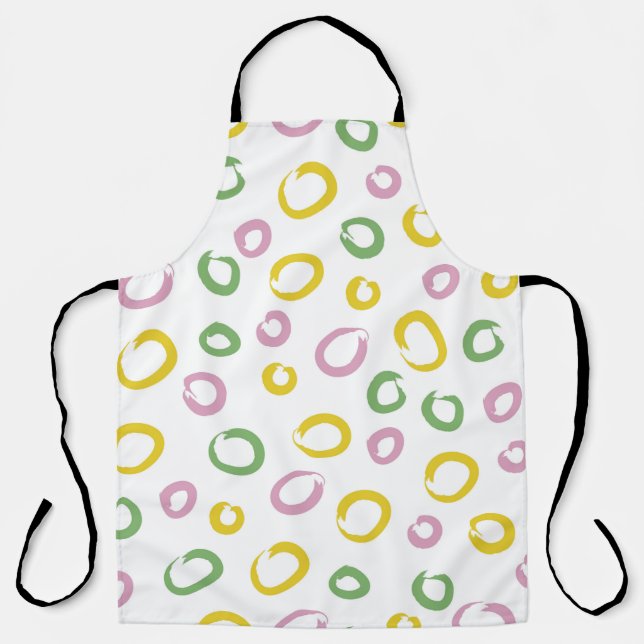 Seamless pattern with colourful circles,  pink,  g apron (Front)