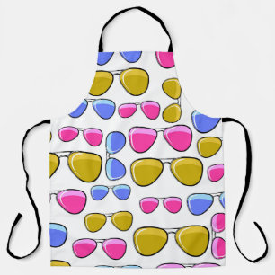 Seamless pattern with colourful fashion retro avia apron
