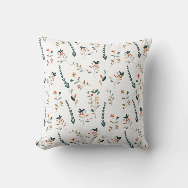 Seamless Pattern with colourful flowers Cushion (Front)