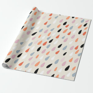 Seamless pattern with colourful hand drawdrops sta wrapping paper
