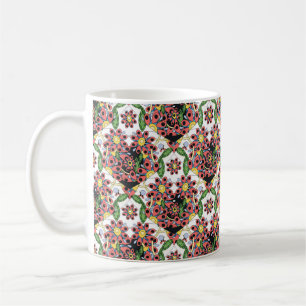 Seamless pattern with colourful hearts coffee mug