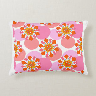 Seamless pattern with colourful mandalas. Bright t Decorative Cushion