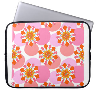 Seamless pattern with colourful mandalas. Bright t Laptop Sleeve