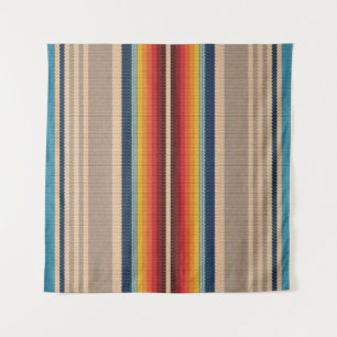 Seamless pattern with colourful serape stripes tapestry