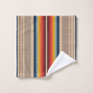 Seamless pattern with colourful serape stripes wash cloth