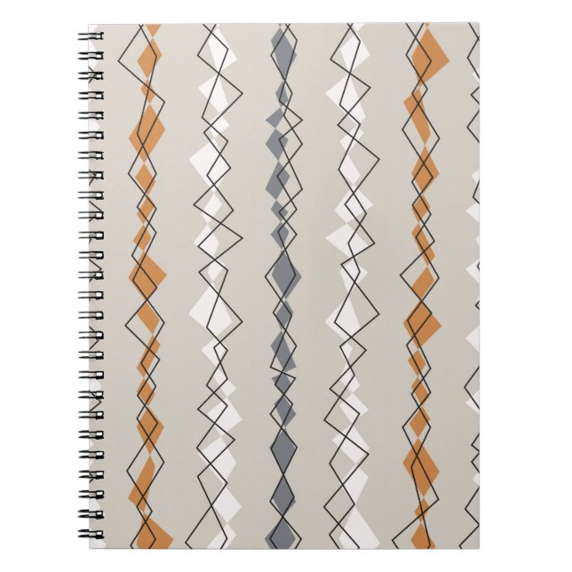 Seamless pattern with colourful stripes notebook (Front)