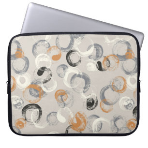 Seamless pattern with colourful watercolor circles laptop sleeve