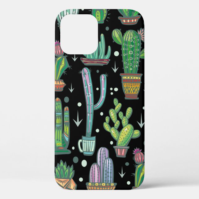 Seamless pattern with cute cactuses Case-Mate iPhone case (Back)