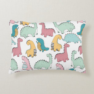 seamless pattern with cute coloured, bright, pink, decorative cushion