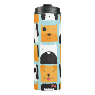 Seamless pattern with cute dogs. thermal tumbler