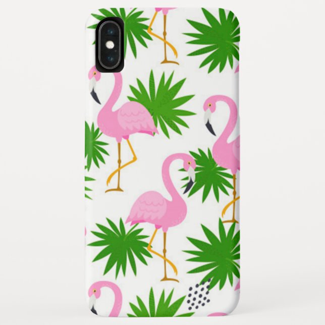 seamless-pattern-with-cute-flamingos Case-Mate iPhone case (Back)