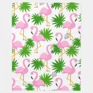 seamless-pattern-with-cute-flamingos fleece blanket