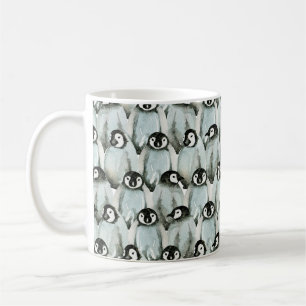 Seamless pattern with cute penguins coffee mug
