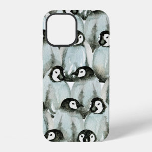 Seamless pattern with cute penguins iPhone 12 case