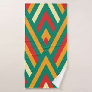 Seamless pattern with decorative geometric and abs bath towel