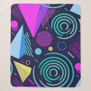 Seamless pattern with different kinds of geometric sherpa blanket