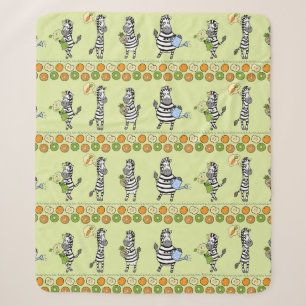 Seamless pattern with different zebras and differe sherpa blanket