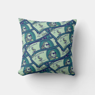seamless pattern with dollars banknotes cushion