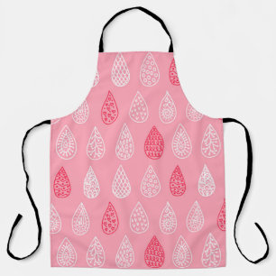 Seamless pattern with doodle water drops apron