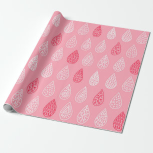 Seamless pattern with doodle water drops wrapping paper