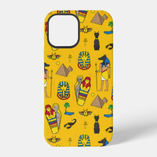 Seamless pattern with egyptean elements such as an iPhone 12 case