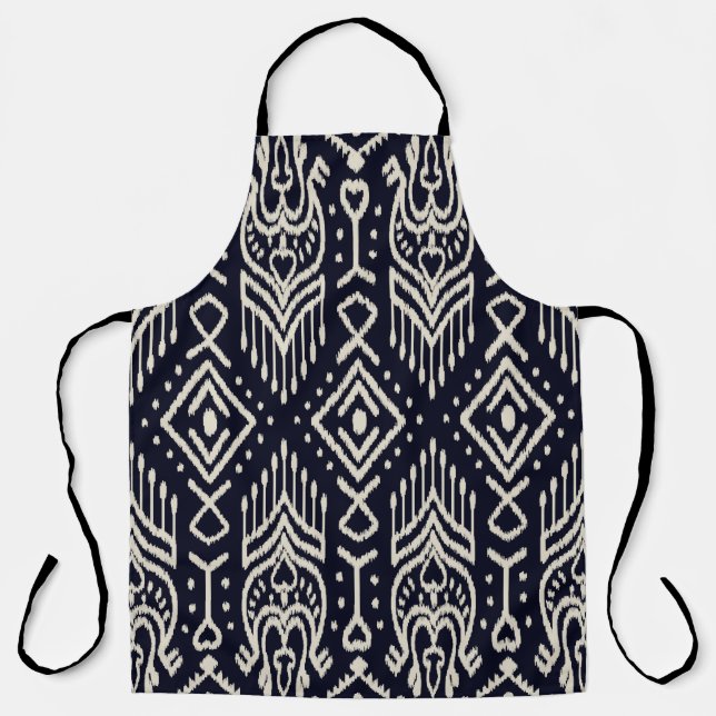 Seamless pattern with embroidery. Ikat Fabric. Eth Apron (Front)