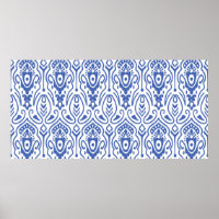 Seamless pattern with embroidery. Ikat Fabric. Eth