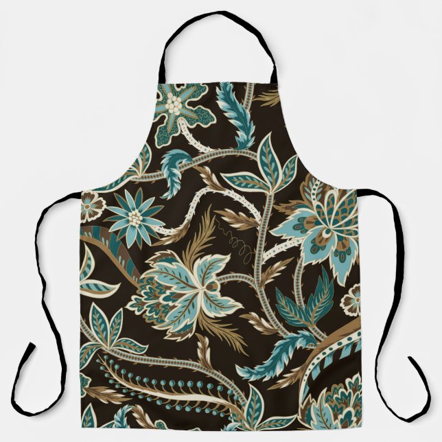 Seamless pattern with ethnic Japanese ornament ele Apron (Front)