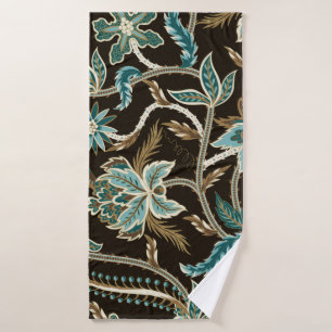Seamless pattern with ethnic Japanese ornament ele Bath Towel