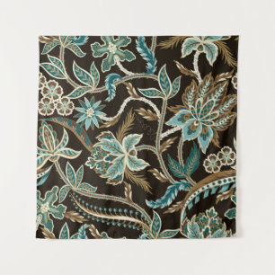 Seamless pattern with ethnic Japanese ornament ele Tapestry