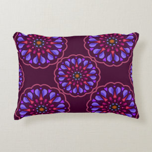 Seamless pattern with ethnic mandala art ornament. decorative cushion