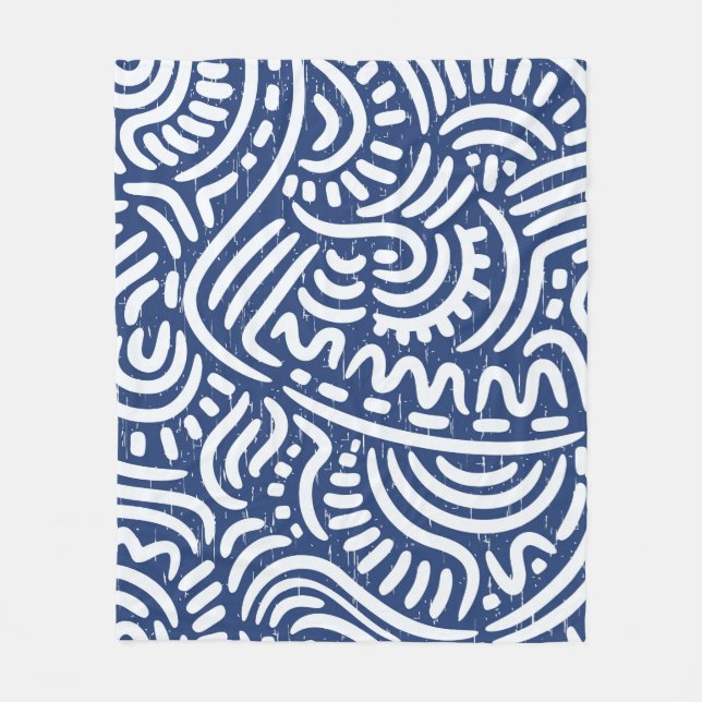 Seamless pattern with ethnic tribal fleece blanket (Front)