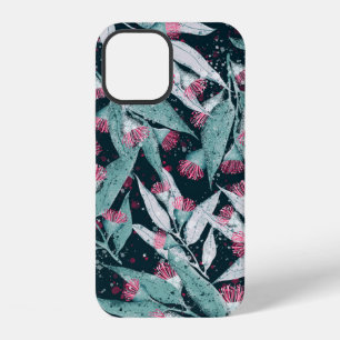 Seamless pattern with eucalyptus leaves and flower iPhone 12 case