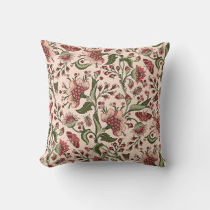 Seamless pattern with fantasy flowers, natural wal cushion