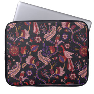 Seamless pattern with fantasy flowers, natural wal laptop sleeve