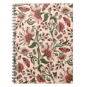 Seamless pattern with fantasy flowers, natural wal notebook