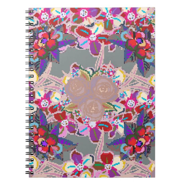 Seamless pattern with floral motif. Seamless patte Notebook (Front)