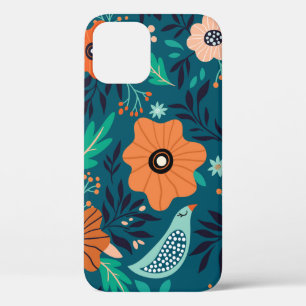 Seamless pattern with floral ornament iPhone 12 case