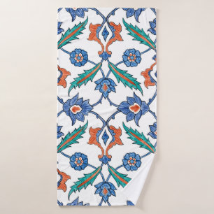 Seamless pattern with floral ornament imitating me bath towel