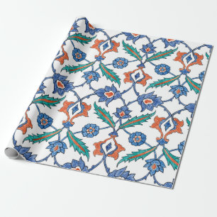 Seamless pattern with floral ornament imitating me wrapping paper