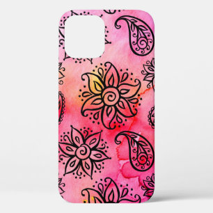 Seamless pattern with floral ornamental ethnic dec iPhone 12 case