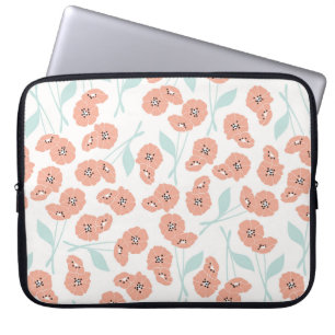 Seamless pattern with flowers and floral elements, laptop sleeve