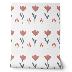 seamless pattern with flowers and leaves wallpaper