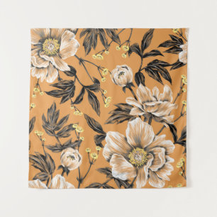 Seamless pattern with flowers.art,floral,pattern,c tapestry